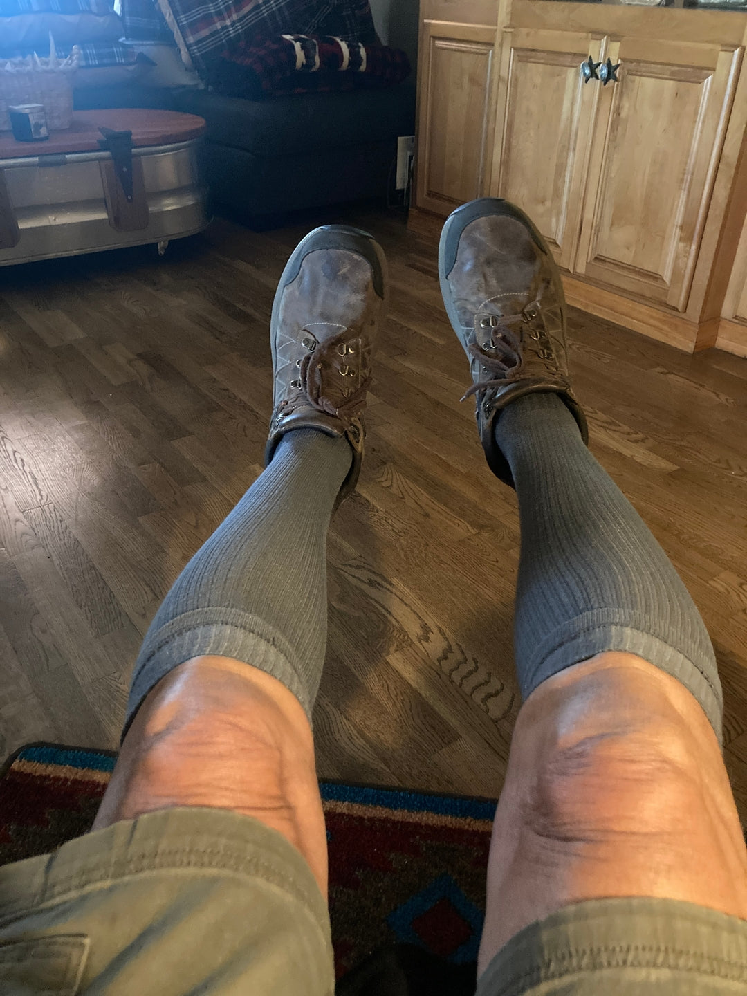 Customer photo of Gray Compression Socks by Kelly G.