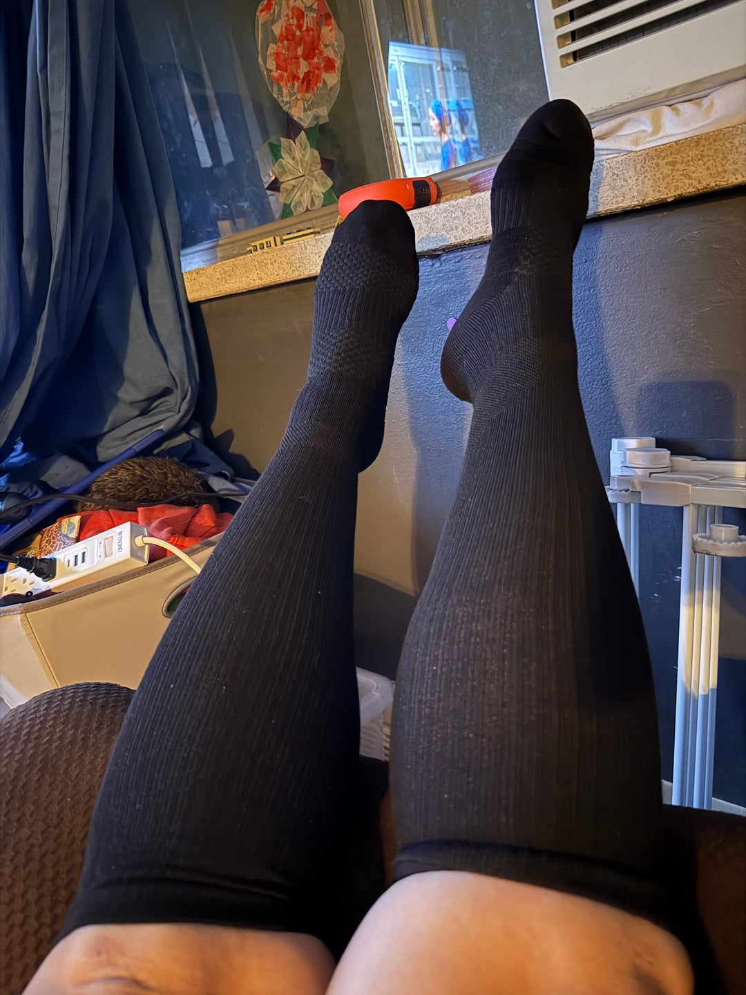 Customer photo of Black Compression Socks by Christina G.