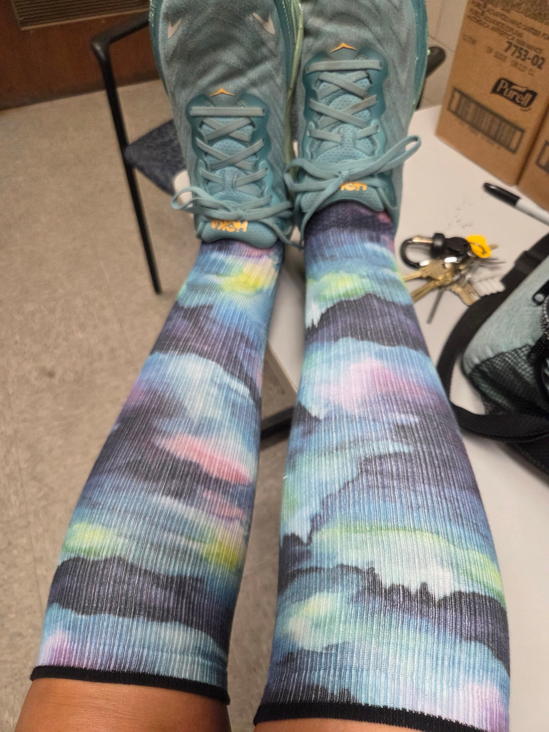 Customer photo of Northern Lights Compression Socks by Tammy H.