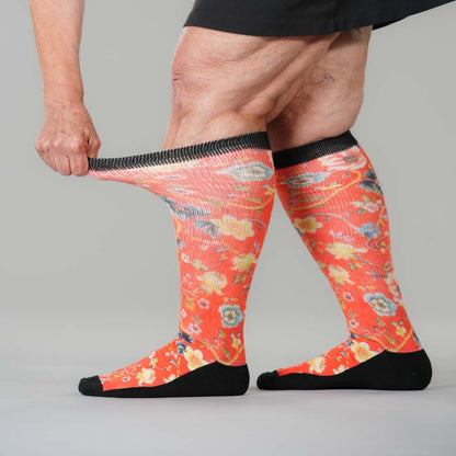 Victorian Red EasyStretch™ Socks