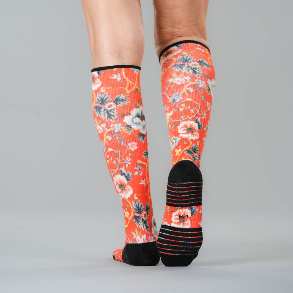 Victorian Red Compression Socks