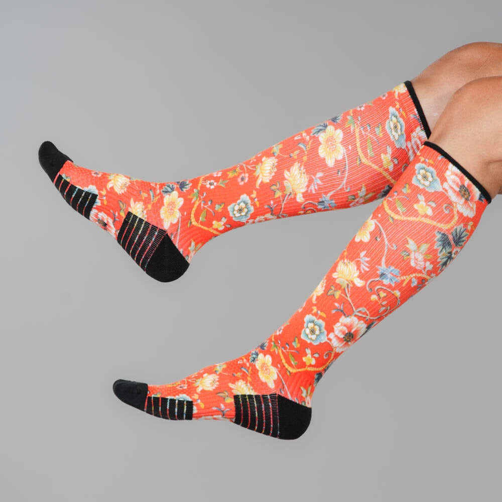 Victorian Red Compression Socks