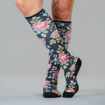 Bohemian Blue Compression Socks