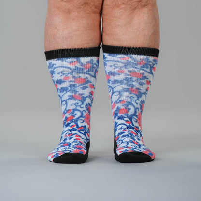 Red, White, and Bloom EasyStretch™ Socks