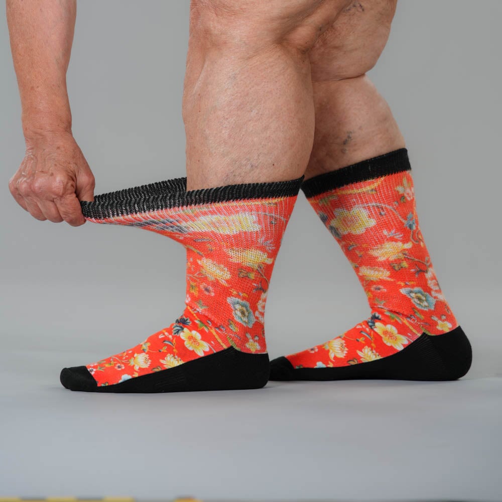 Victorian Red EasyStretch™ Socks
