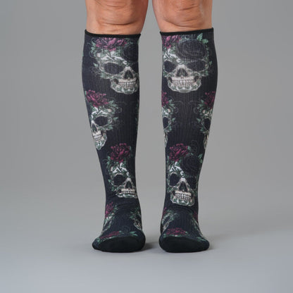 Skulls and Roses Compression Socks