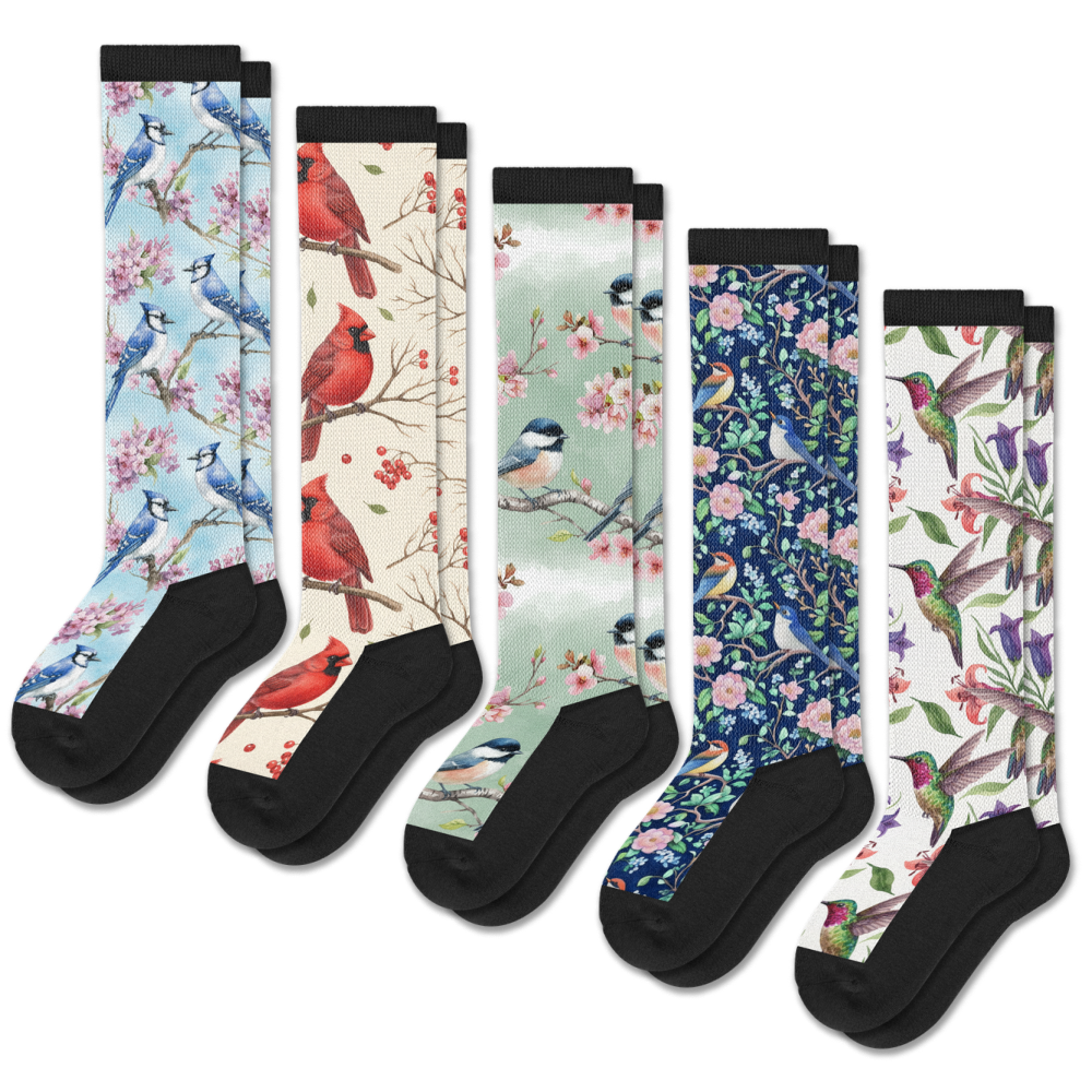 Backyard Birds EasyStretch™ Socks 5-Pack Bundle