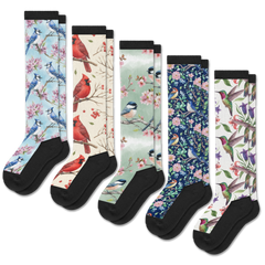 Backyard Birds EasyStretch™ Socks 5-Pack Bundle