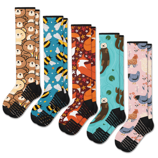 Fan Favorites Compression Socks 5-Pack Bundle