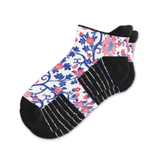 Red, White, and Bloom Ankle Compression Socks