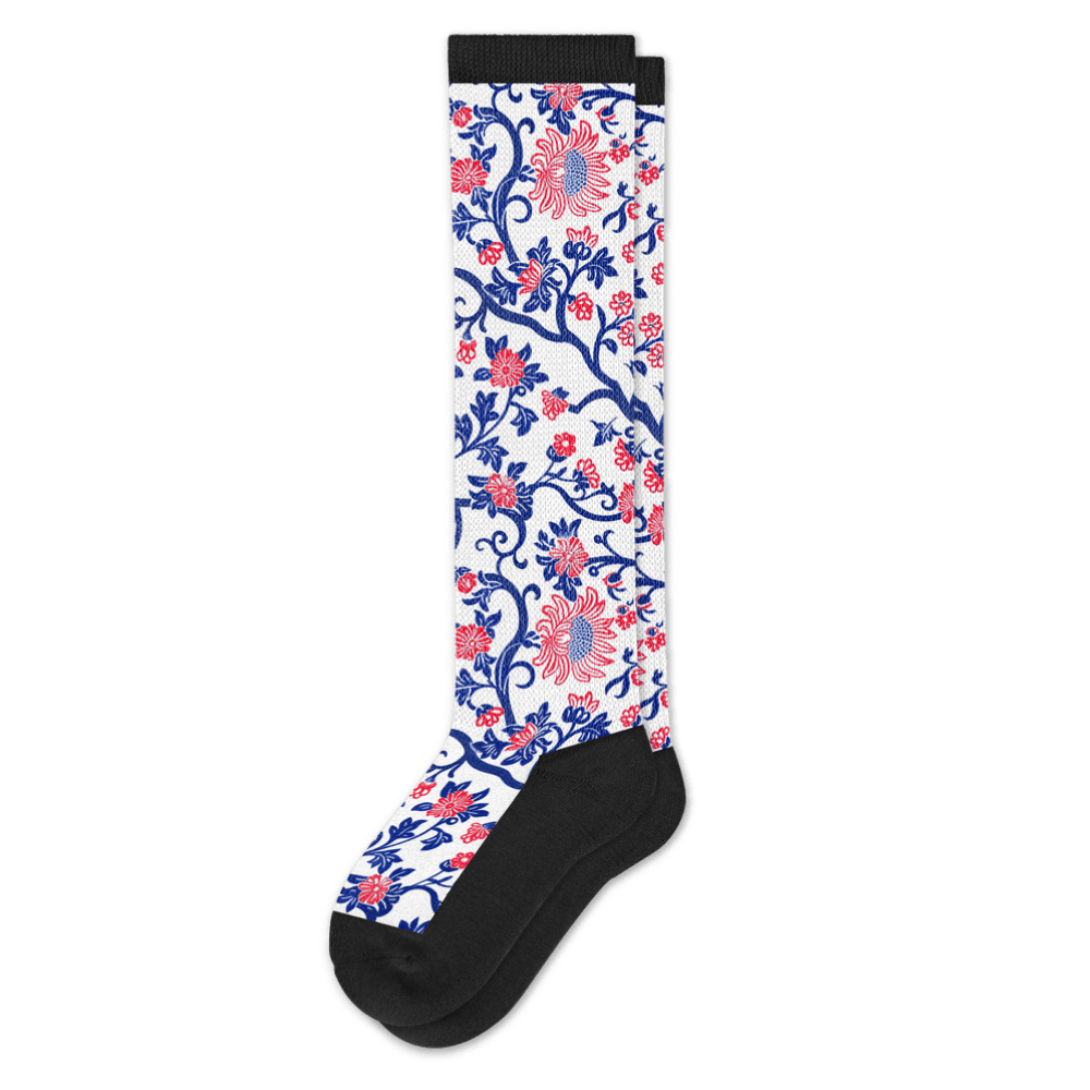 Red, White, and Bloom EasyStretch™ Socks