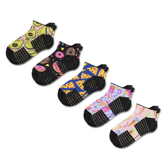 Treat Yourself Ankle Compression Socks 5-Pack Bundle