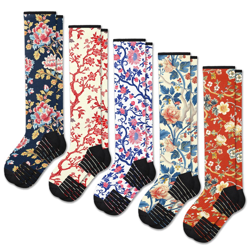 Victoria Garden Compression Socks 5-Pack Bundle