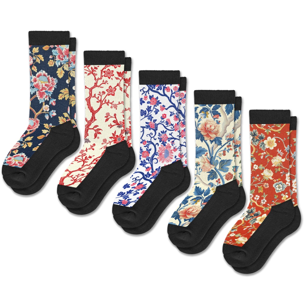 Victoria Garden EasyStretch™ Socks 5-Pack Bundle