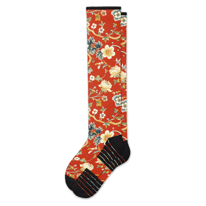 Victorian Red Compression Socks