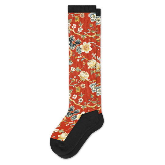 Victorian Red EasyStretch™ Socks